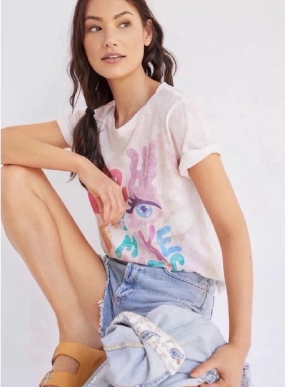 ANTHROPOLOGIE Graphic Tee Short Sleeve Shirt Tops Make Magic M. Like new. - Picture 3 of 4
